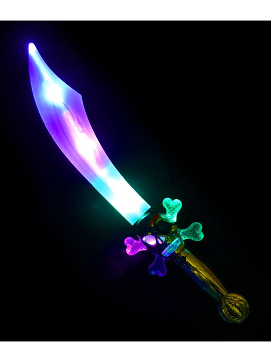 LED Light Up Curved Pirate Sword