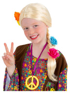 Long Plait Wig with Flowers