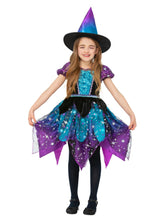 Load image into Gallery viewer, Deluxe Moon &amp; Stars Kids Witch Costume
