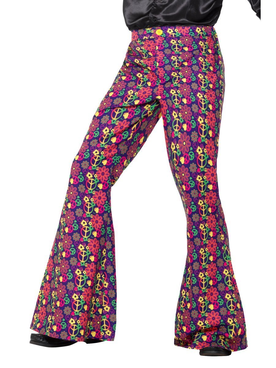 60s Psychedelic CND Flared Trousers, Men