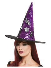 Load image into Gallery viewer, Reversible Sequin Witch Hat
