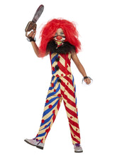 Load image into Gallery viewer, Girls Creepy Clown Costume Alt1
