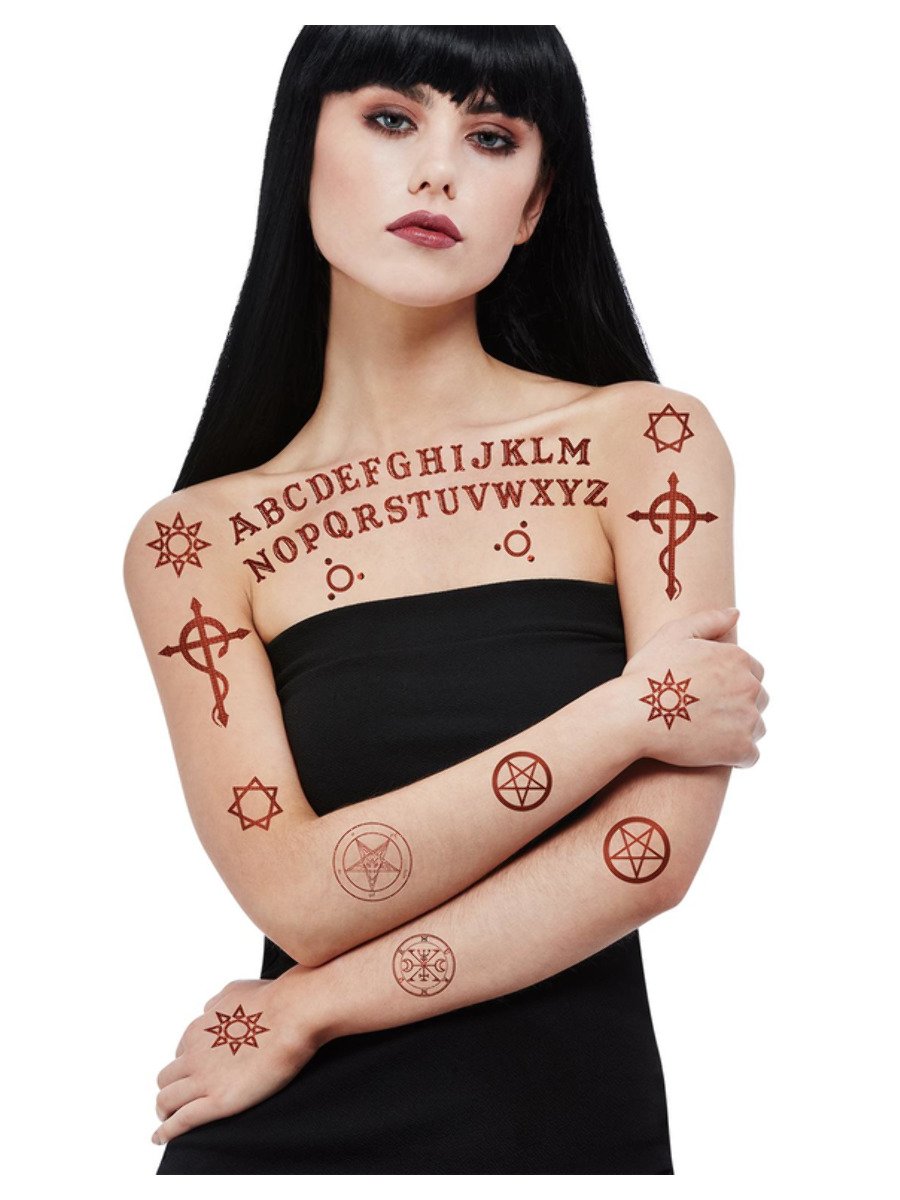 Smiffys Make-Up FX, Satanic Tattoo Transfers