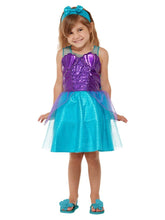 Load image into Gallery viewer, Girls Toddler Mermaid Costume Alt1
