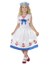 Load image into Gallery viewer, Girls High Seas Sailor Costume Alt1

