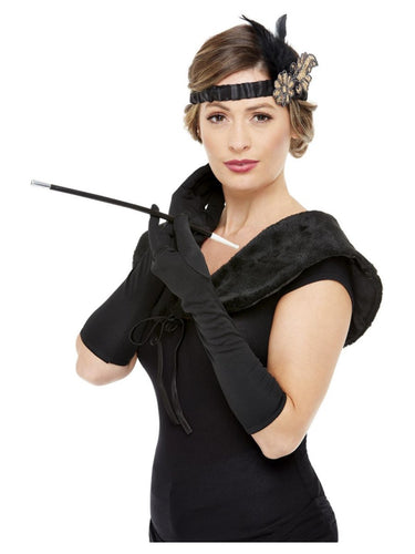 Deluxe 1920s Accessories Kit, Black & Gold 