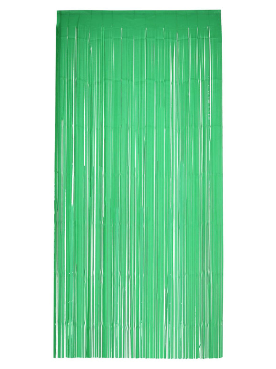 Matt Fringe Curtain Backdrop, Green