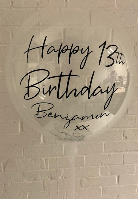 Personalised Birthday Bubble Confetti Balloon