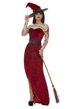 Load image into Gallery viewer, Satanic Witch Costume, Red Alternate
