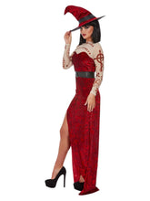 Load image into Gallery viewer, Satanic Witch Costume, Red Side
