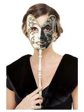Load image into Gallery viewer, Venetian Mask, Black &amp; Cream Alternate
