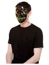 Load image into Gallery viewer, Light Up Neon Green Stitch Face Mask Alternative Image
