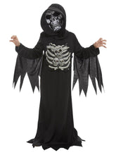 Load image into Gallery viewer, Boys Skeleton Reaper Costume Alt1
