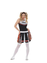 Load image into Gallery viewer, Cheerleader Costume, Black Alternative View 2.jpg
