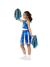 Load image into Gallery viewer, Cheerleader Costume, Child, Blue Alternative View 1.jpg
