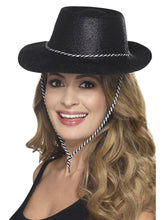Load image into Gallery viewer, Cowboy Glitter Hat, Black Alternative View 1.jpg
