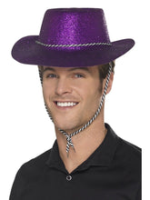 Load image into Gallery viewer, Cowboy Glitter Hat, Purple
