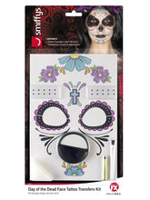 Load image into Gallery viewer, Day of the Dead Face Tattoo Transfers Kit Alternative View 6.jpg
