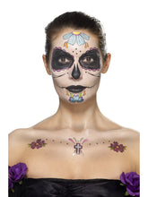 Load image into Gallery viewer, Day of the Dead Face Tattoo Transfers Kit
