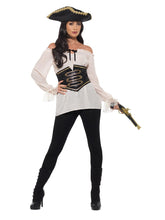 Load image into Gallery viewer, Deluxe Pirate Shirt, Ladies, Ivory
