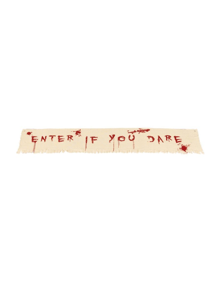 Enter If You Dare Bloody Banner Decoration