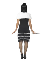 Load image into Gallery viewer, Flapper Costume, Black, with Dress &amp; Fur Stole Alternative View 2.jpg
