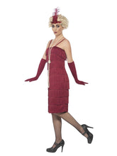 Load image into Gallery viewer, Flapper Costume, Burgundy Red, with Long Dress Alternative View 1.jpg
