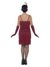 Load image into Gallery viewer, Flapper Costume, Burgundy Red, with Short Dress Alternative View 2.jpg
