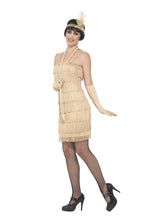 Load image into Gallery viewer, Flapper Costume, Gold, with Short Dress Alternative View 1.jpg
