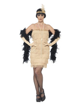 Load image into Gallery viewer, Flapper Costume, Gold, with Short Dress
