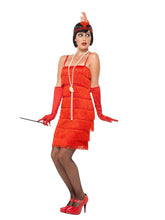 Load image into Gallery viewer, Flapper Costume, Red, with Short Dress Alternative View 3.jpg
