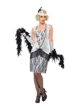Load image into Gallery viewer, Flapper Costume, Silver, with Dress Alternative View 3.jpg
