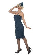 Load image into Gallery viewer, Flapper Costume, Teal Green, with Long Dress Alternative View 1.jpg
