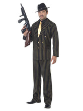 Load image into Gallery viewer, Gold Pinstripe Gangster Costume Alternative View 3.jpg
