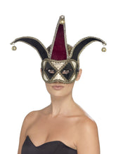 Load image into Gallery viewer, Gothic Venetian Harlequin Eyemask Alternative View 1.jpg
