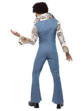 Load image into Gallery viewer, Groovy Dancer Costume, Blue with Jumpsuit Alternative View 2.jpg
