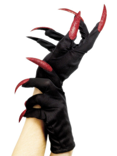 Halloween Gloves with Glitter Nails