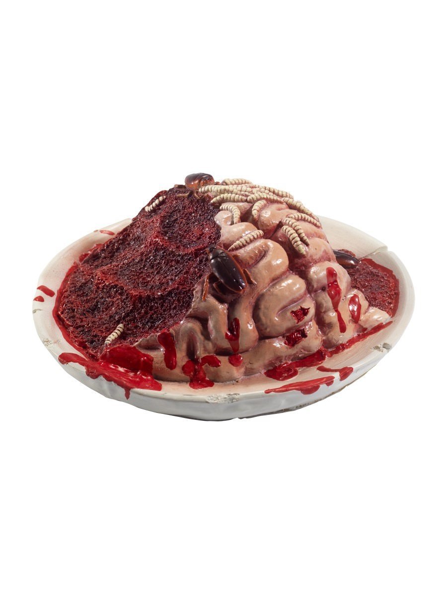 Latex Gory Gourmet Rotting Brain Plate Prop