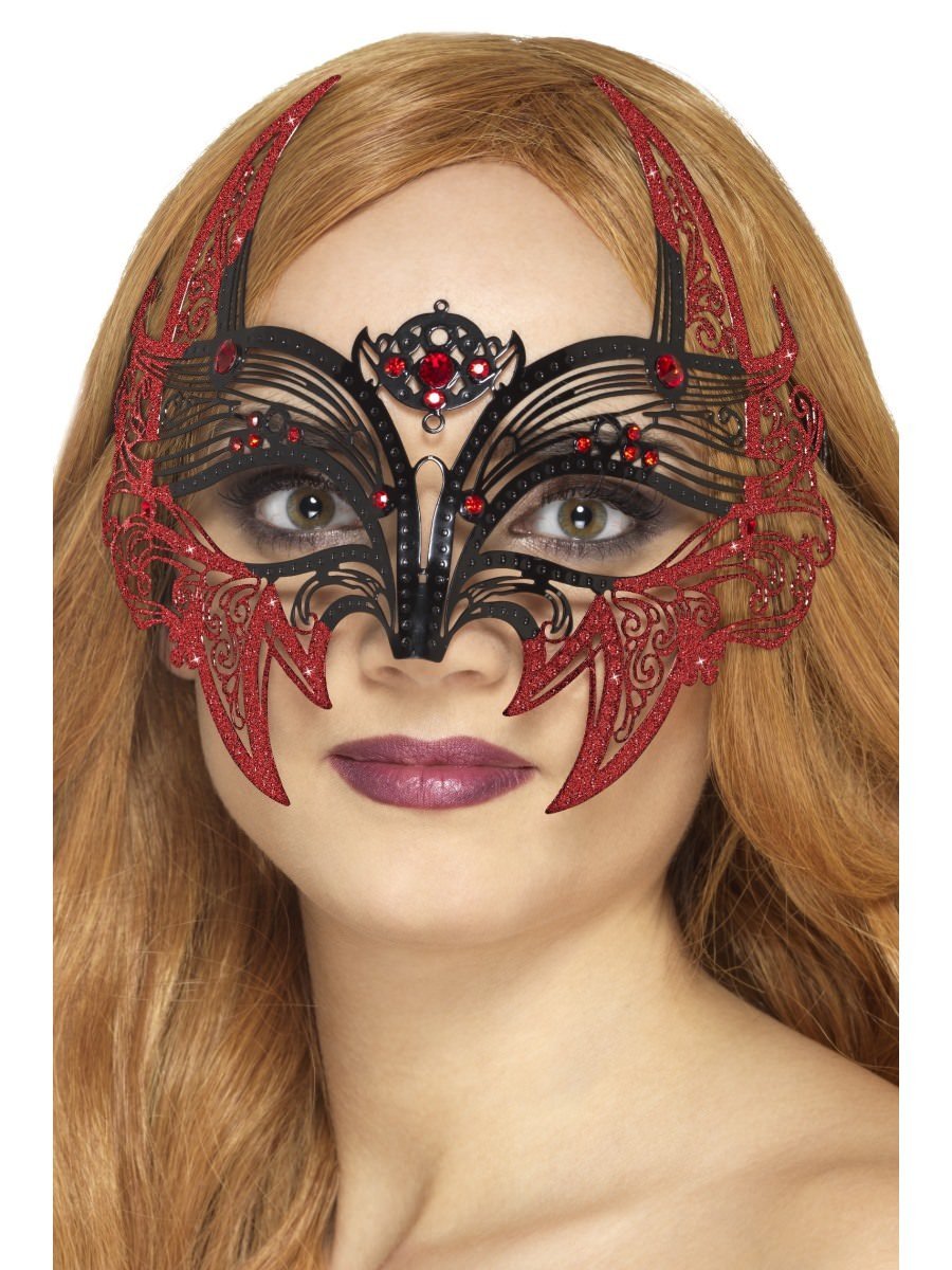 Metal Filigree Devil Eyemask