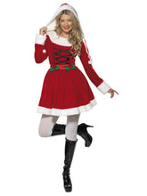 Load image into Gallery viewer, Miss Santa Costume, with Hood

