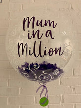 Load image into Gallery viewer, Any Message Personalised Feathered Bubble Balloon
