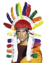 Load image into Gallery viewer, Native American Inspired Long Chief Headdress
