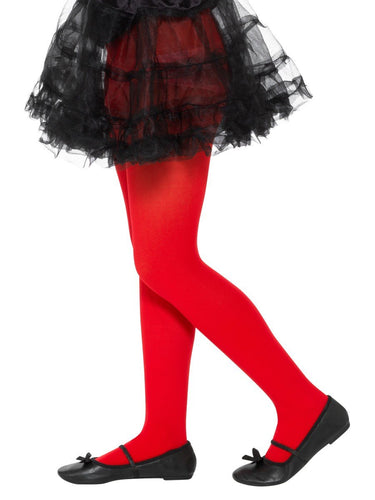 Opaque Tights, Red, Age 6-12