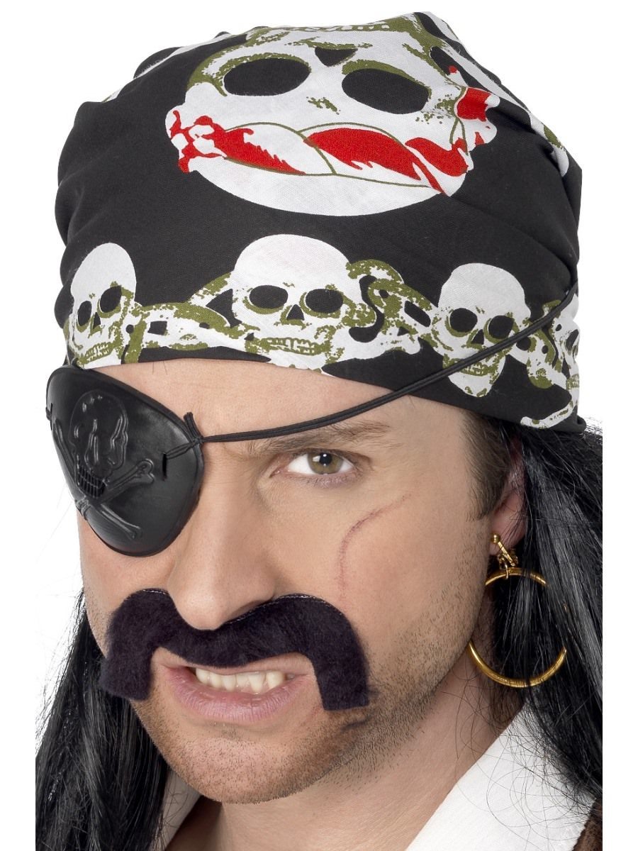 Pirate Bandana, with Skull and Crossbones Print