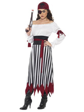 Load image into Gallery viewer, Pirate Lady Costume, Black &amp; White
