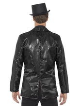 Load image into Gallery viewer, Sequin Jacket, Mens, Black Alternative View 2.jpg
