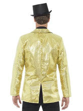 Load image into Gallery viewer, Sequin Jacket, Mens, Gold Alternative View 2.jpg
