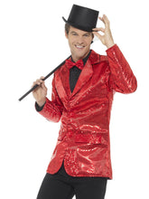 Load image into Gallery viewer, Sequin Jacket, Mens, Red
