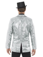 Load image into Gallery viewer, Sequin Jacket, Mens, Silver Alternative View 2.jpg
