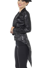 Load image into Gallery viewer, Sequin Tailcoat Jacket, Ladies, Black Alternative View 1.jpg
